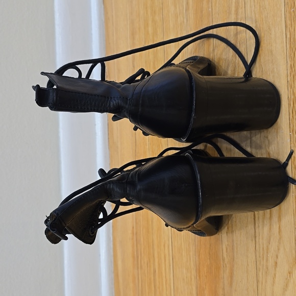 Ann Demeulemeester Lace Up Black Bernardina Sandals - Picture 4 of 6
